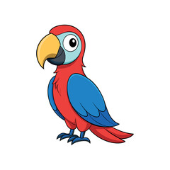 cartoon parrot vector template illustration