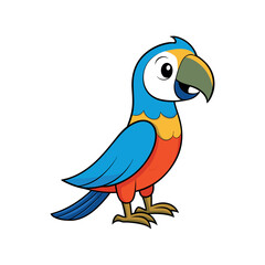 cartoon parrot vector template illustration