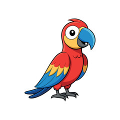 cartoon parrot vector template illustration