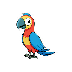 cartoon parrot vector template illustration