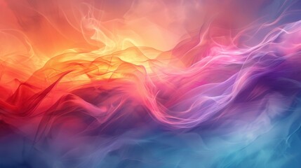 Obraz premium Colorful Abstract Waves with Flowing Gradient