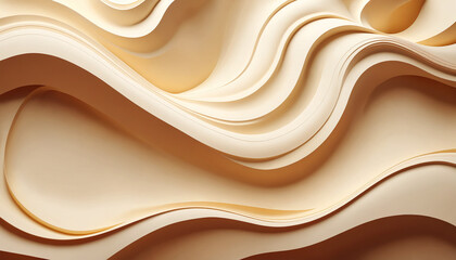 Obraz premium vertical 3D abstract liquid layers, paper cut waves