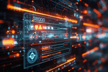 Fototapeta premium Futuristic User Interface Screens with Data Visualization