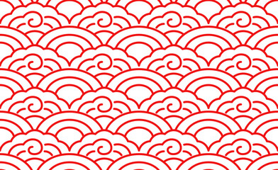 Japanese seamless pattern of sea ​​wave	
