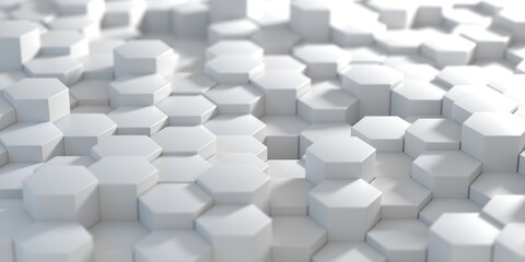 Obraz premium Random shifted white honeycomb hexagon background