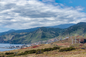 Fototapeta premium Landscape around Canical viewpoint on Madeira island