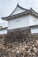 Osaka castle, one of the most famous castles and tourist landmarks in Japan