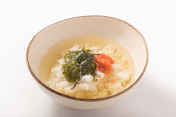 明太子とめかぶのだし茶漬け