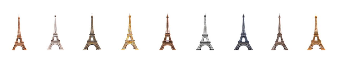 Eiffel Tower png cut out element set