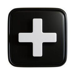 Obraz premium 3D Icon of Add Symbol for User Interface Design. 3D Rendering
