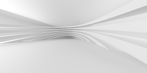 Abstract white room with light. Simple design. Architecture interior