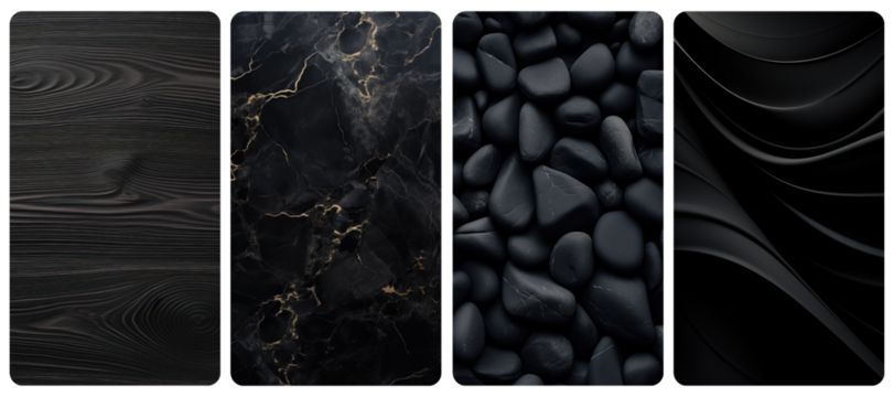 Elegant dark textured  png mobile wallpaper element set