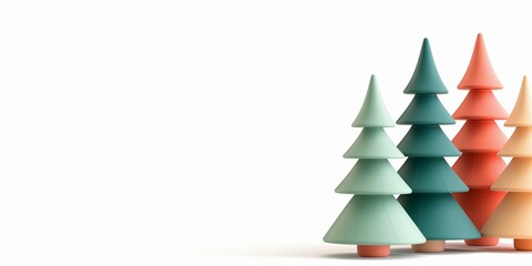 Fototapeta premium Christmas trees shape