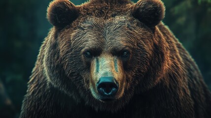 Fototapeta premium A close-up of a bear face