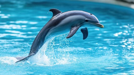 Obraz premium Dolphin Leaping from the Water