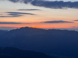 Sunset la Clusaz