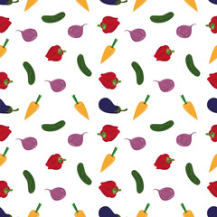 Print vegetable pattern salat desing