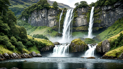 Obraz premium waterfall in the mountains