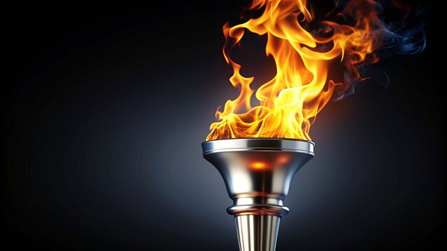 Olympic flame torch representing spirit and unity, ideal for sports-themed designs, Olympics, flame, torch, sport, unity