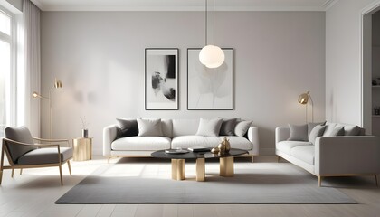 Photo interior modern design room 3d illustration