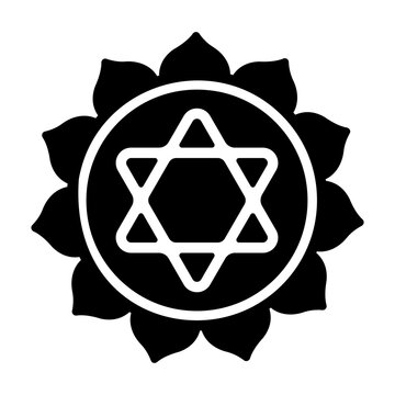 Chakra symbol icon in glyph style