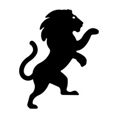 Heraldic lion icon inn filled style