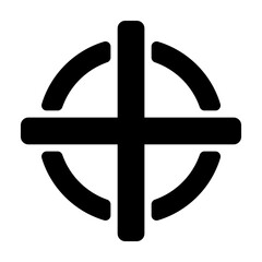 Solar cross ion in solid style 