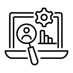 An icon of performance evaluation in line style  