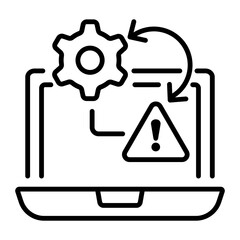 A line style icon of failure recovery 