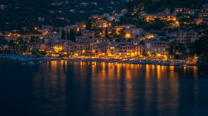 Obraz premium Villefranche sur Mer, France. Seaside town on the French Riviera (or CÃ´te d'Azur).