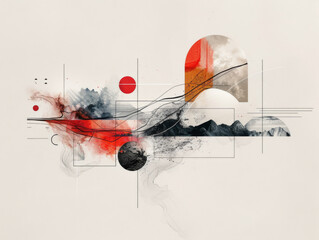 Illustration, background with drops and bubbles