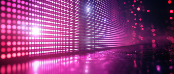 Obraz premium Abstract purple pixelated TV screen background with futuristic neon gradient elements