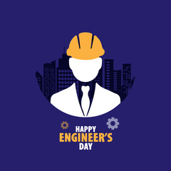 Engineers' Day in India is celebrated on September 15, Vector illustration creative design banner poster social media design for Engineer's Day. happy Labour Day or International Workers Day May Day 