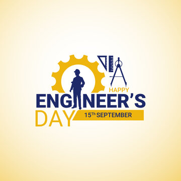 Engineers' Day in India is celebrated on September 15, Vector illustration creative design banner poster social media design for Engineer's Day. happy Labour Day or International Workers Day May Day 