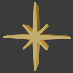 Strar 3D llustration Sparkle