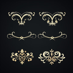 Set of decorative elements Dividers. Vector
