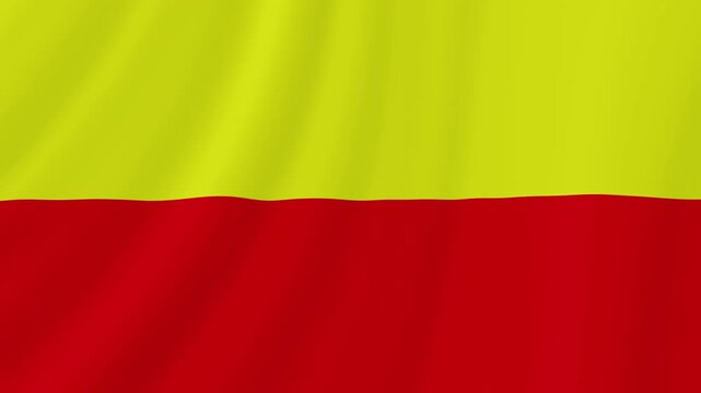 Kannada People Waving Flag. Realistic Flag Animation. Seamless Loop Background.	
