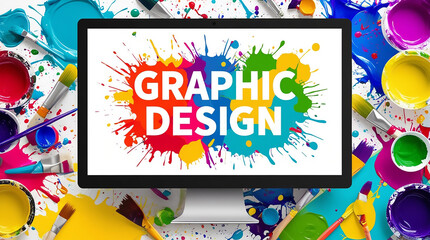 Creative Services  Creative Design Services laptop desktop colourful design splash Graphic Designing
