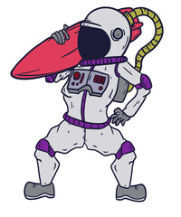 astronaut surfing