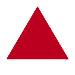 red pyramid isolated on white