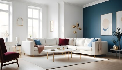 Fototapeta premium Photo interior modern design room 3d illustration