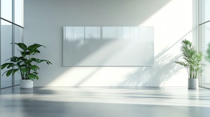 Fototapeta premium Blank Canvas in Modern Interior.