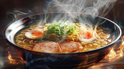 Hot pork noodles, Japanese food