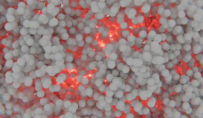 Abstract Ball Background, Confetti, Geometric, 3D Illustration