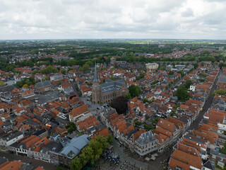 Obraz premium The Grote Kerk, church in the West Frisian city of Hoorn, Dutch province of North Holland.