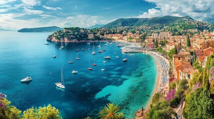 Villefranche sur Mer between Nice and Monaco on the French Riviera, Cote d Azur, France