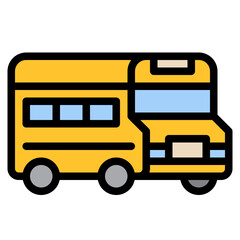 school bus filled outline icon © Grapgraphic49