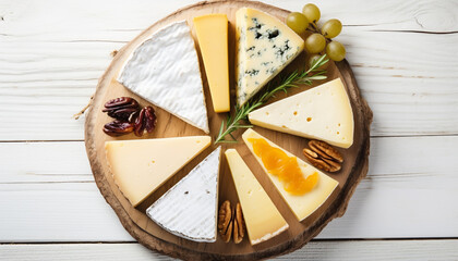 Set or assortment cheeses. Suluguni with spice 