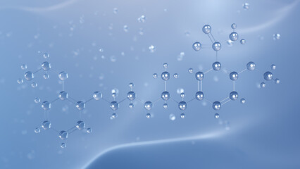 tamsulosin molecular structure, 3d model molecule, blocking agents, structural chemical formula view from a microscope