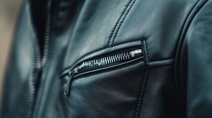 The leather jacket, aged to perfection, speaks of the road's embrace and the wind's caress. An emblem of stories etched in every fold and tear.